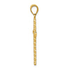 14K Twisted Cross Pendant