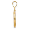 Diamond-Cut Screw Top Coin Bezel Pendant