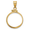 Diamond-Cut Screw Top Coin Bezel Pendant