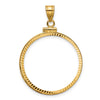 Diamond-Cut Screw Top Coin Bezel Pendant