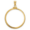 Diamond-Cut Screw Top Coin Bezel Pendant