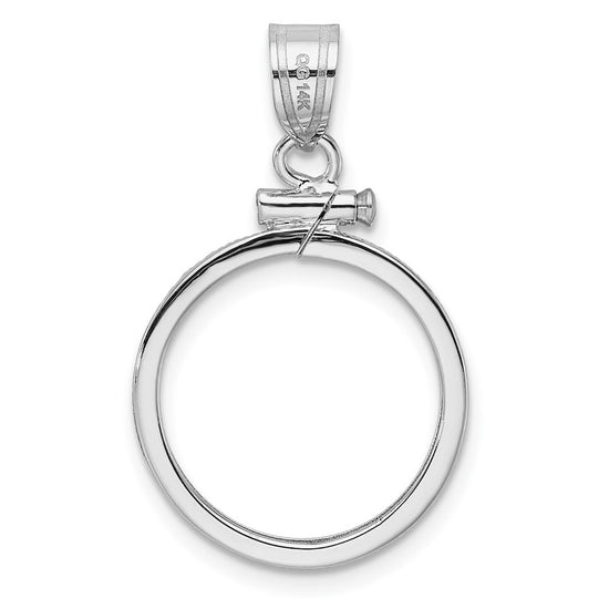 Diamond-Cut Screw Top Coin Bezel Pendant