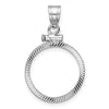 Diamond-Cut Screw Top Coin Bezel Pendant