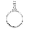 Diamond-Cut Screw Top Coin Bezel Pendant