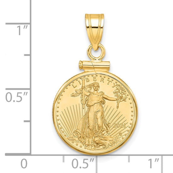 Gold Screw Top Bezel with Coin