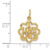 14k I LOVE CATS Charm