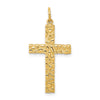 14k Nugget Style Cross Pendant