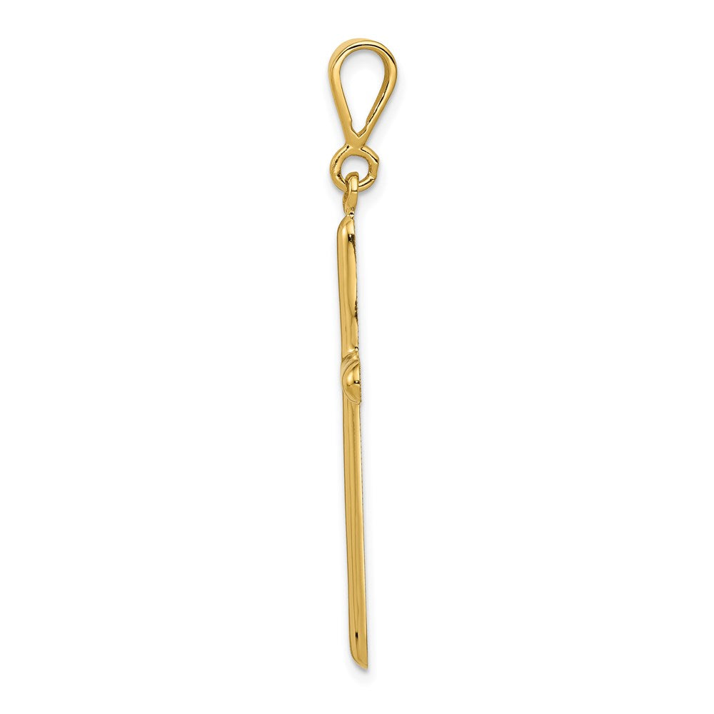 Gold Latin Cross Pendant