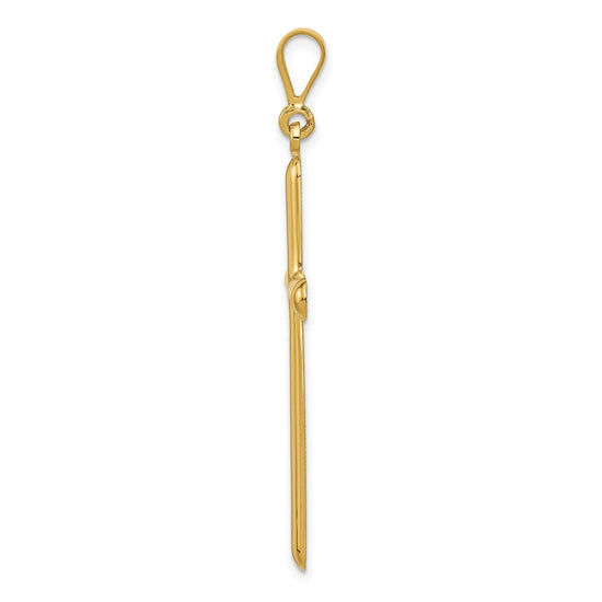 Gold Latin Cross Pendant