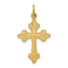 Gold Polished Fleur de lis Cross Pendants