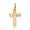 Gold Diamond-Cut Center Latin Cross Pendant