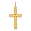 Gold Diamond-Cut Center Latin Cross Pendant