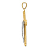 14k Satin Two-tone Crucifix Pendant