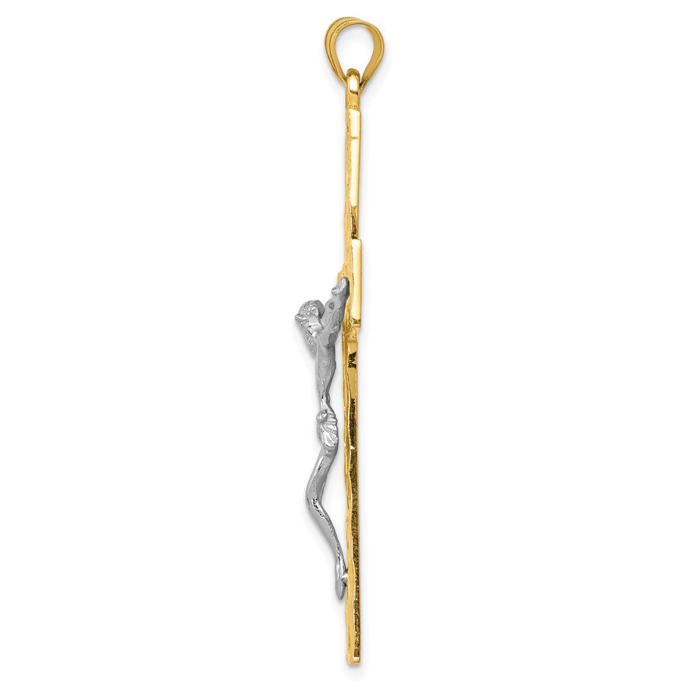 Gold Two-tone Crucifix Pendant