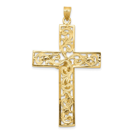 Gold Two-tone Crucifix Pendant