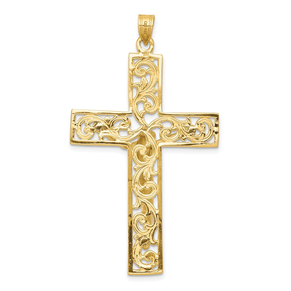 Gold Two-tone Crucifix Pendant
