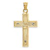14k Two-tone Crucifix Pendant