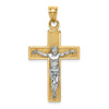 14k Two-tone Crucifix Pendant