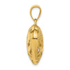 14k Polished Diamond-cut Fancy 3-D Heart Charm