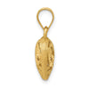 14K Polished 3-D Filigree Puffed Heart Pendant