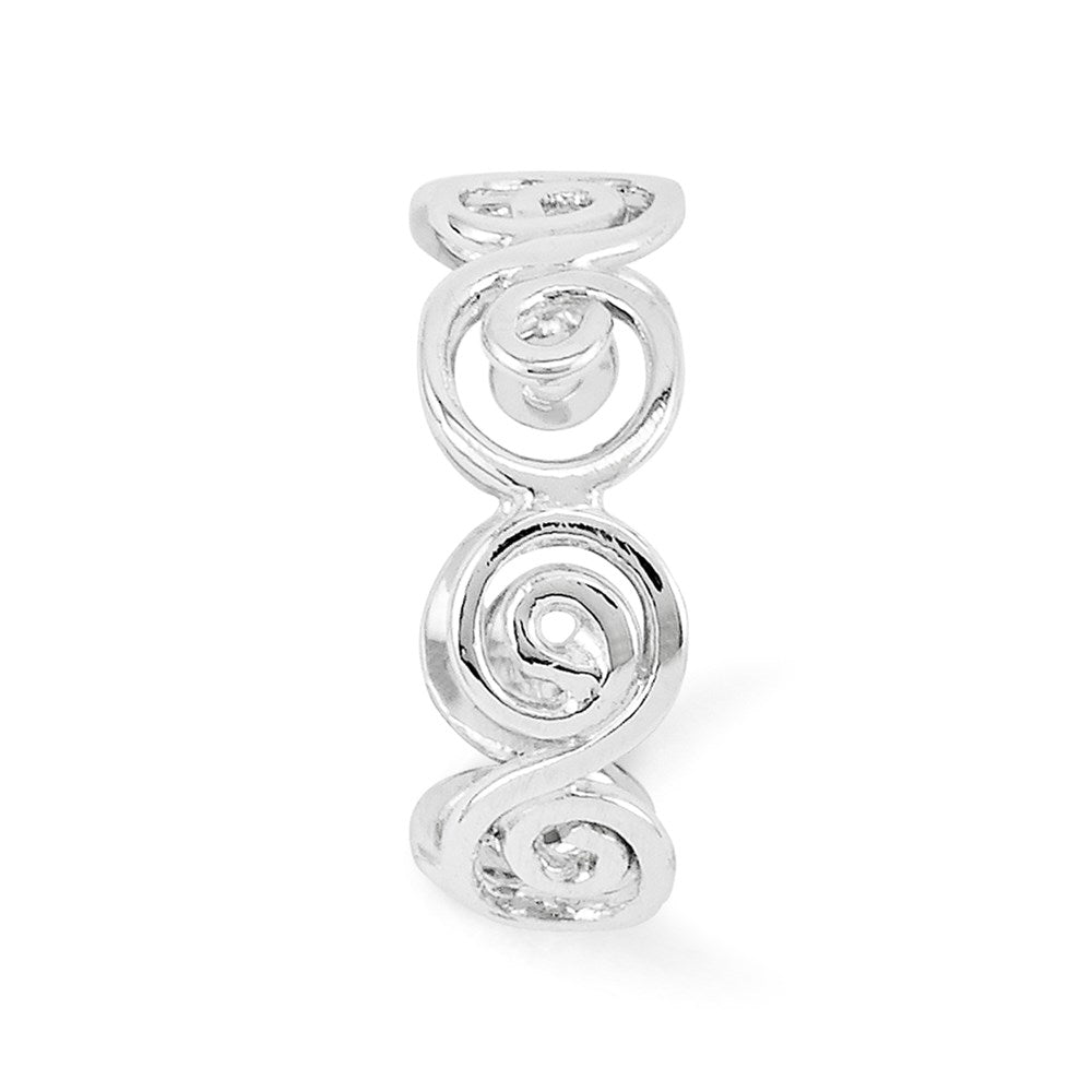 Gold Polished Swirl Toe Rings