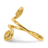 Gold Polished Swirl Toe Rings