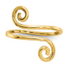 Gold Polished Swirl Toe Rings