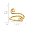 Gold Polished Swirl Toe Rings