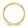 14k Polished and Satin Cross Band