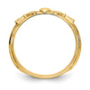 14k Mens Polished Claddagh Band