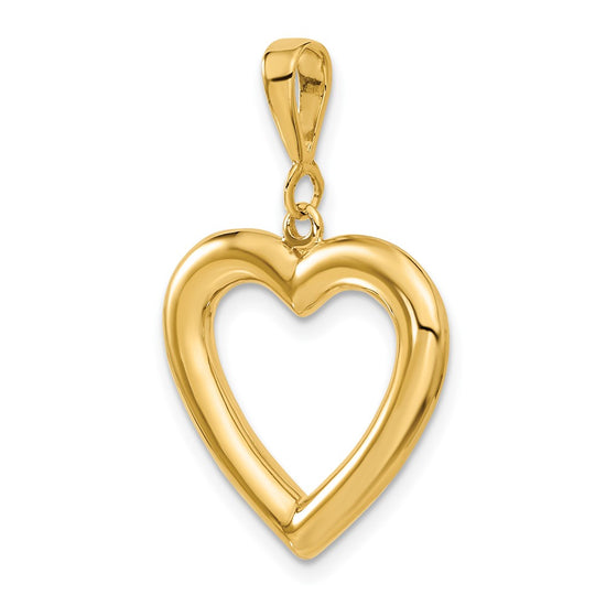 Gold Polished Heart Pendant