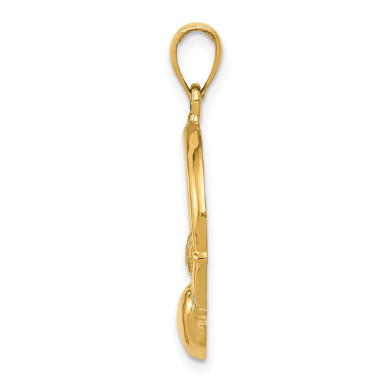 Gold Polished Claddagh Pendants