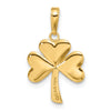 14k Polished Solid Shamrock Pendant