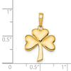 14k Polished Solid Shamrock Pendant