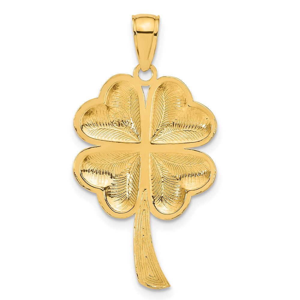 Gold Polished Four Leaf Cl.over Pendants