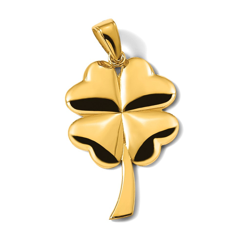 Gold Polished Four Leaf Cl.over Pendants