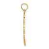 14k Satin/Polished Christmas Wreath Charm