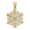 Gold Polished Snowflake Pendants