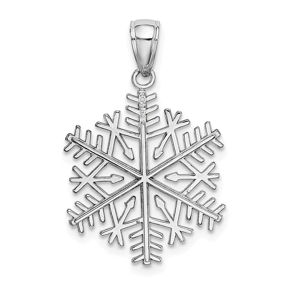 Gold Polished Snowflake Pendants