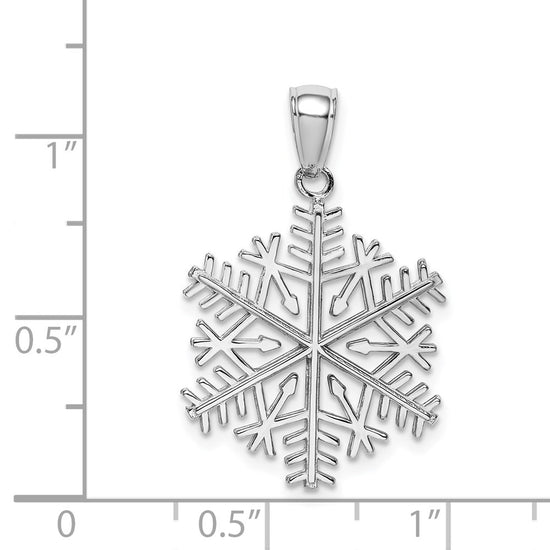 Gold Polished Snowflake Pendants