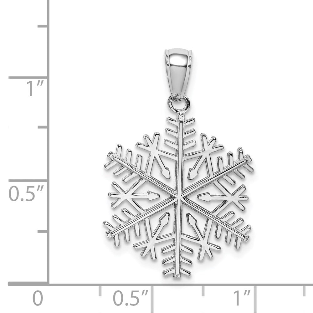 Gold Polished Snowflake Pendants