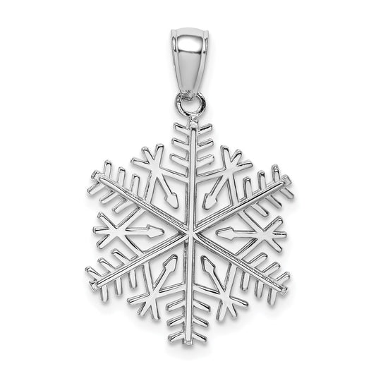 Gold Polished Snowflake Pendants