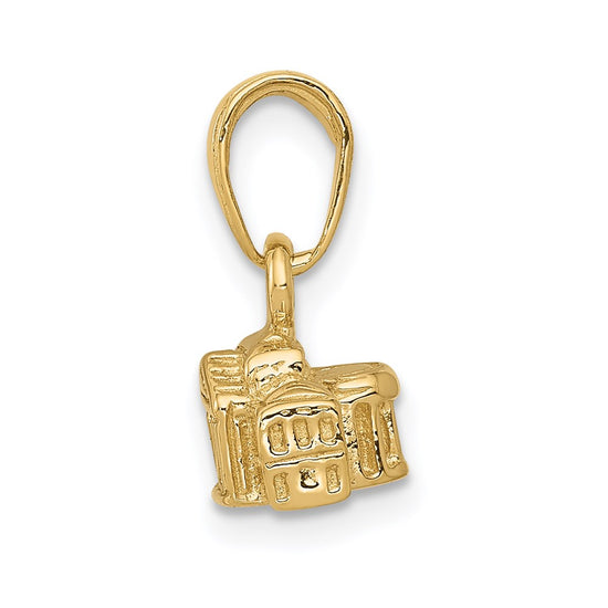 14k 3-D White House Pendant
