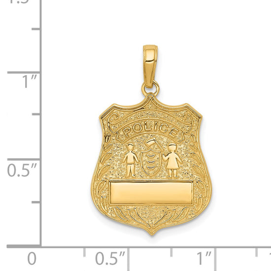 Gold Polished First Responder Pendants