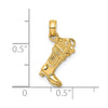 14k 3-D Firefighter Boot Charm