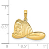 14k Large FIRE DEPT Firefighter Helmet Pendant