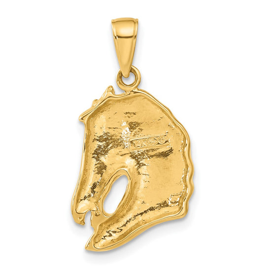 Gold Polished Horse Pendants