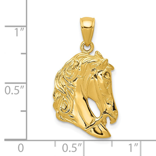 Gold Polished Horse Pendants