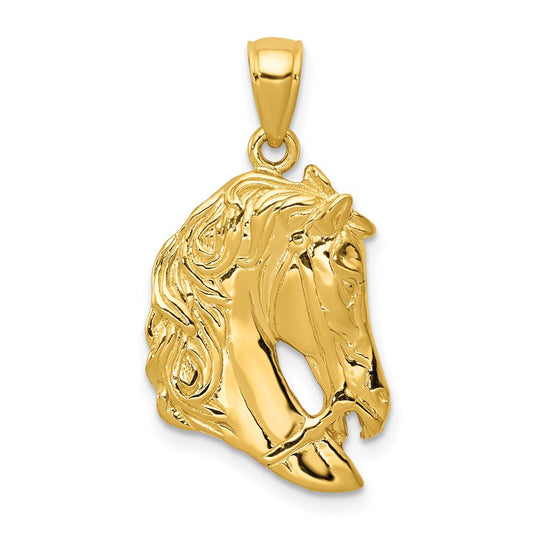 Gold Polished Horse Pendants
