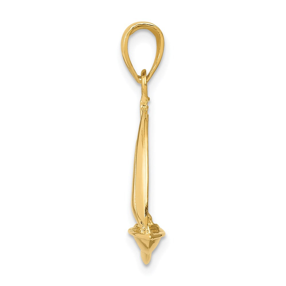 Gold Polished Sailboat Pendants